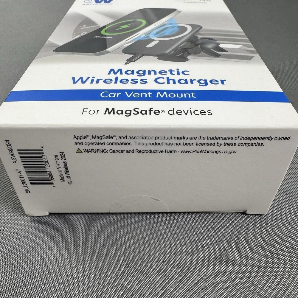 JW Just Wireless Magnetic Wireless Charging 7.5W-15W For‎ MagSafe Devices White